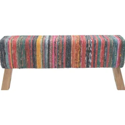 vidaXL Bank 110 x 30 x 45 cm Echt Leer Meerkleurig