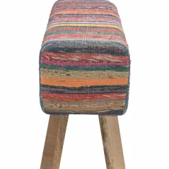 vidaXL Bank 110 x 30 x 45 cm Echt Leer Meerkleurig