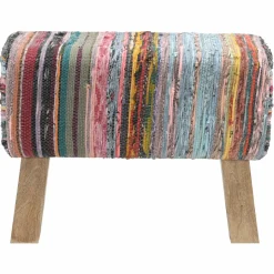 vidaXL Bank 60 x 30 x 45 cm Echt Leer Meerkleurig