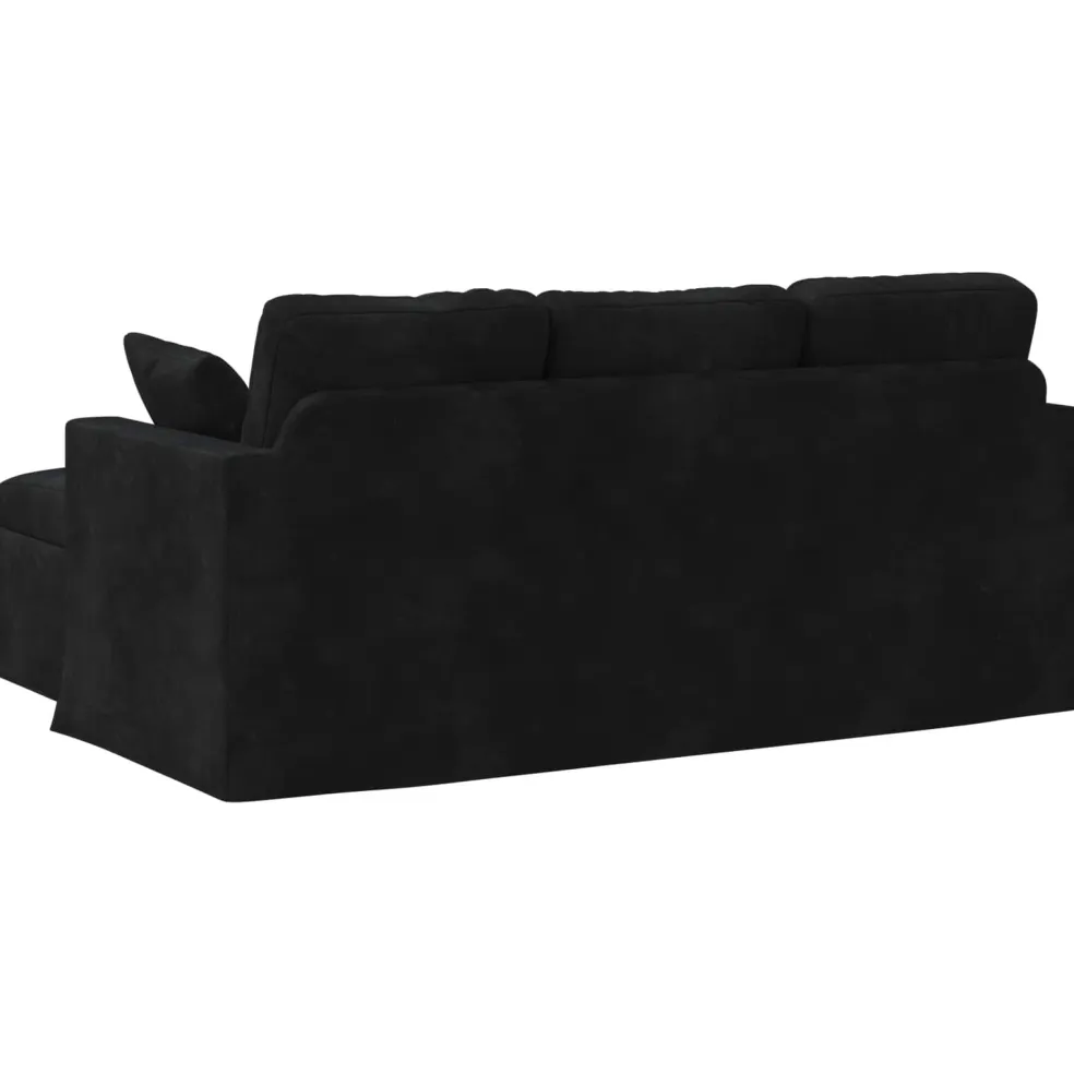 vidaXL Bank Zwart 178 x 134 x 80 cm Fluweel