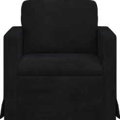 vidaXL Bank Zwart 78 x 78 x 80 cm Fluweel