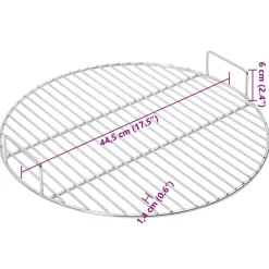 vidaXL Barbecuerooster met handgrepen rond Ø44,5 cm 304 roestvrijstaal