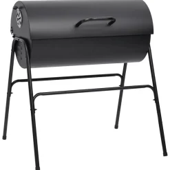 vidaXL Barbecuevat met 2 kookroosters 80x95x90 cm staal zwart