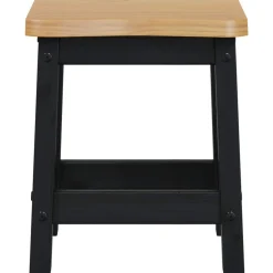 vidaXL Barkruk EKAI 2 st Zwart 40 x 29 x 45,5 cm Massief grenenhout