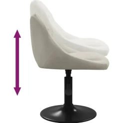 vidaXL Barkruk fluweel crèmekleurig