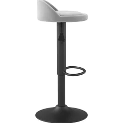 vidaXL Barkruk fluweel lichtgrijs