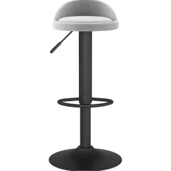 vidaXL Barkruk fluweel lichtgrijs