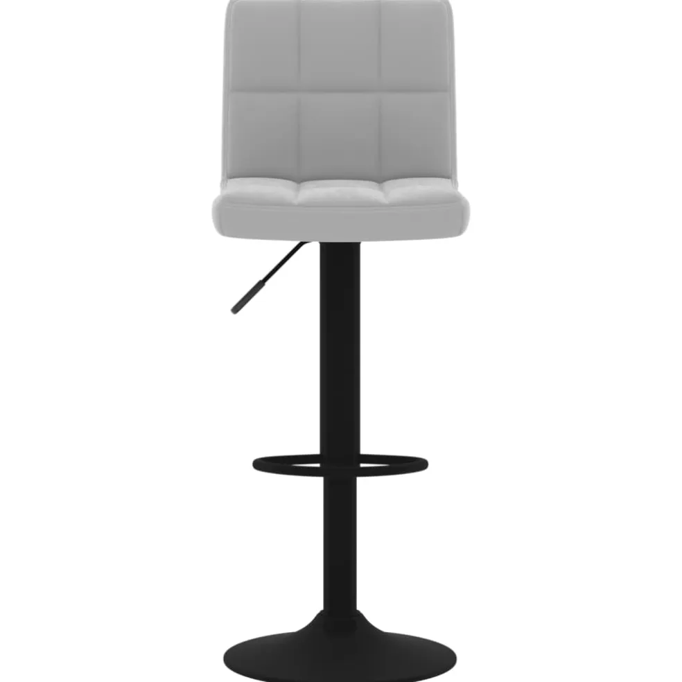 vidaXL Barkruk fluweel lichtgrijs