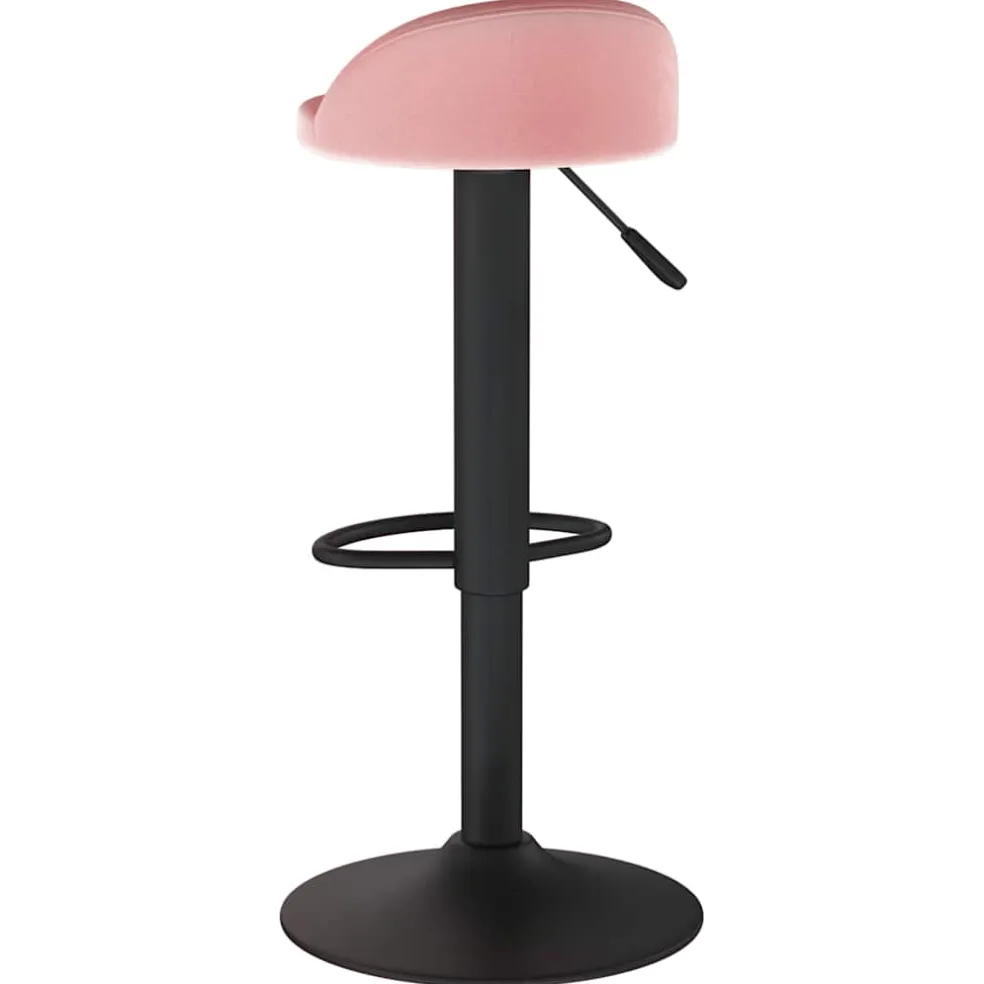 vidaXL Barkruk fluweel roze
