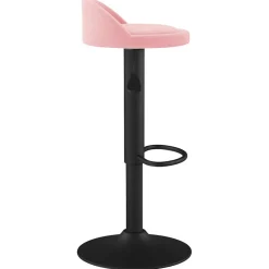 vidaXL Barkruk fluweel roze