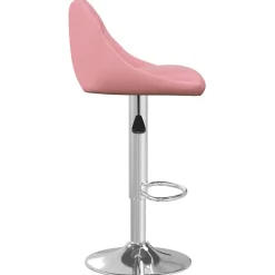 vidaXL Barkruk fluweel roze