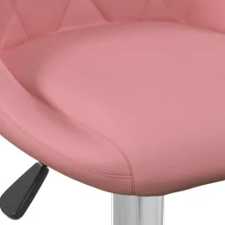 vidaXL Barkruk fluweel roze