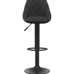 vidaXL Barkruk fluweel zwart
