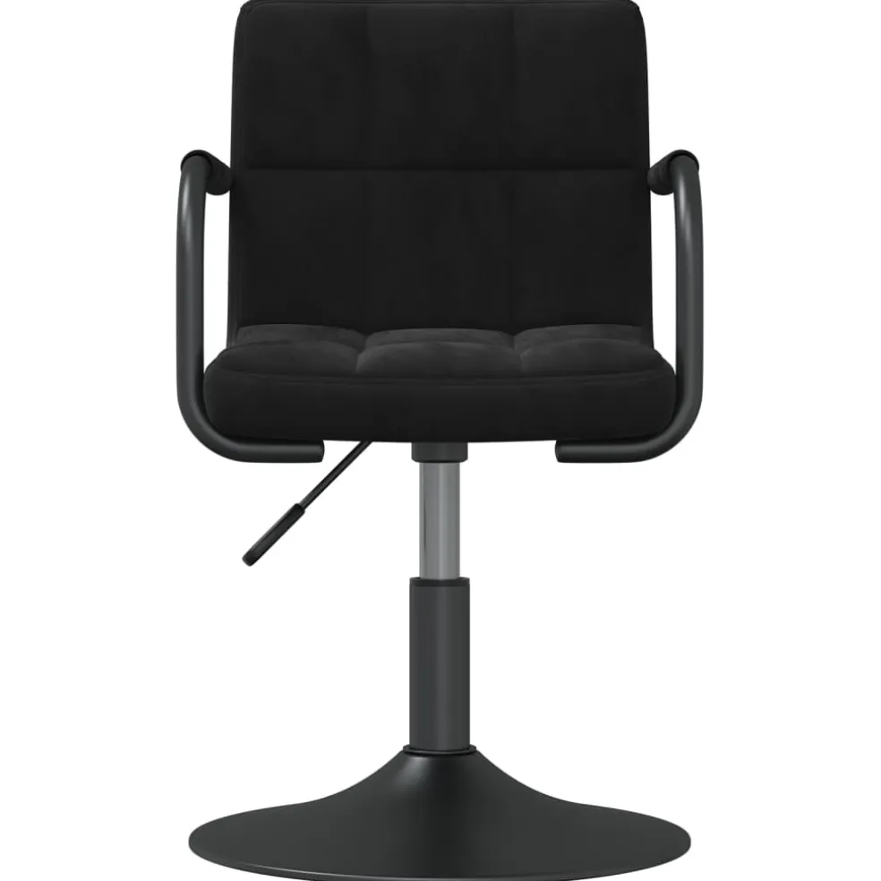vidaXL Barkruk fluweel zwart