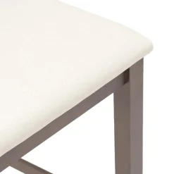 vidaXL Barkrukken met kussens 2 stuks Bruin massief hout rubber