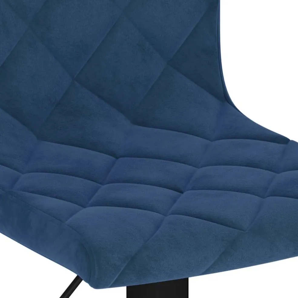 vidaXL Barkrukken 2 st fluweel blauw