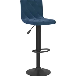 vidaXL Barkrukken 2 st fluweel blauw