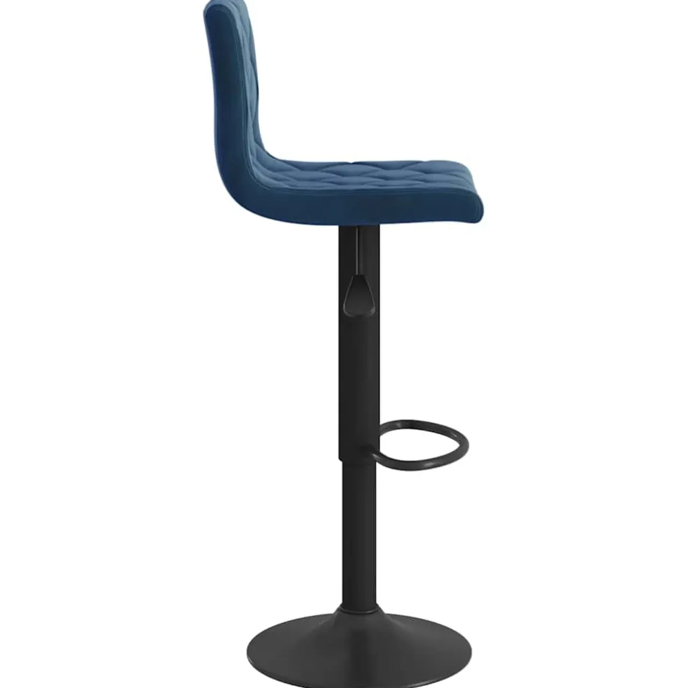 vidaXL Barkrukken 2 st fluweel blauw