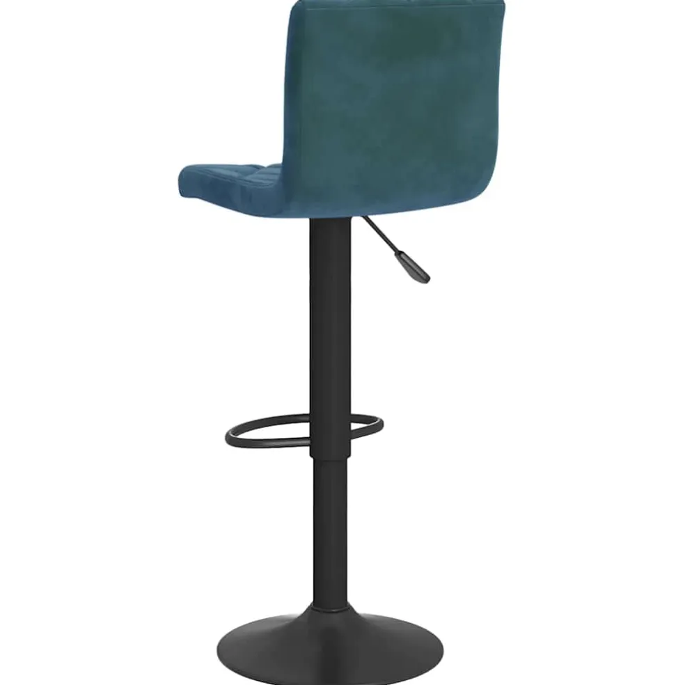 vidaXL Barkrukken 2 st fluweel blauw