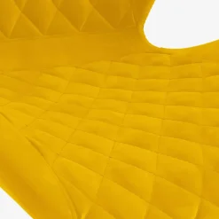 vidaXL Barkrukken 2 st fluweel mosterdgeel
