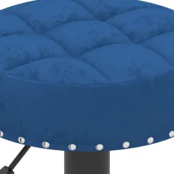 vidaXL Barkrukken 2 st fluweel blauw
