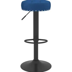 vidaXL Barkrukken 2 st fluweel blauw