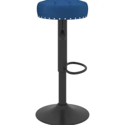 vidaXL Barkrukken 2 st fluweel blauw