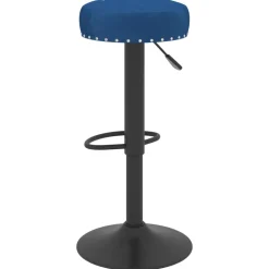 vidaXL Barkrukken 2 st fluweel blauw