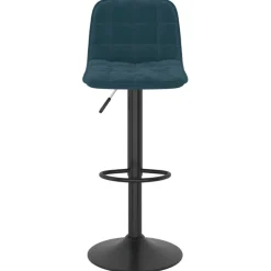 vidaXL Barkrukken 2 st fluweel blauw