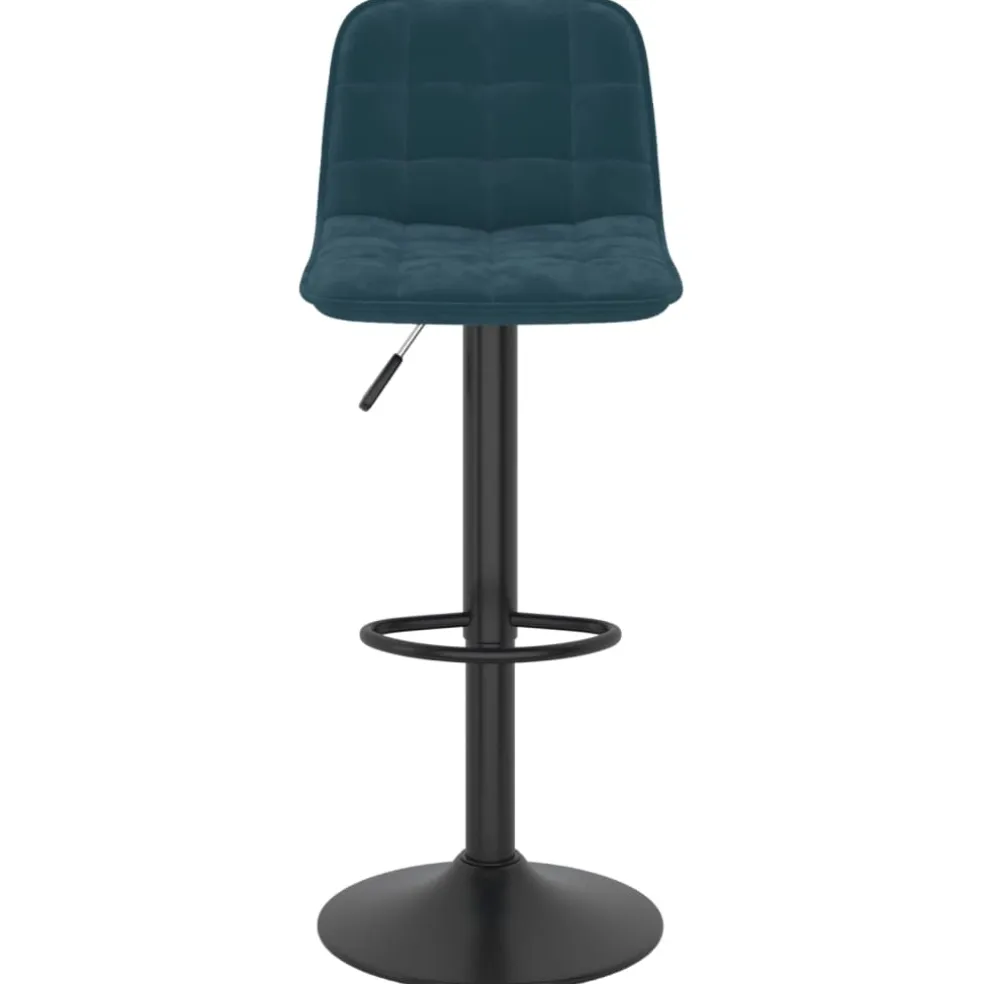 vidaXL Barkrukken 2 st fluweel blauw
