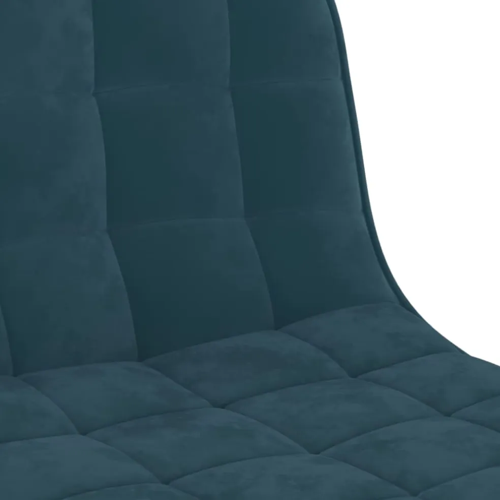 vidaXL Barkrukken 2 st fluweel blauw