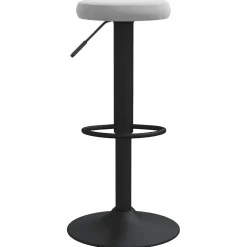 vidaXL Barkrukken 2 st fluweel lichtgrijs