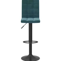 vidaXL Barkrukken 2 st fluweel blauw
