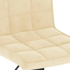 vidaXL Barkrukken 2 st fluweel crèmekleurig