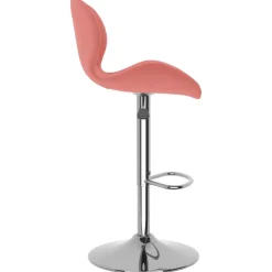 vidaXL Barkrukken 2 st fluweel roze