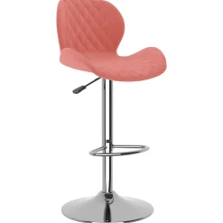vidaXL Barkrukken 2 st fluweel roze