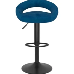 vidaXL Barkrukken 2 st fluweel blauw