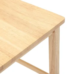 vidaXL Barkrukken 2 st massief houtrubber naturel