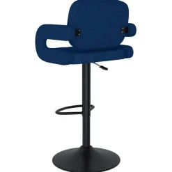 vidaXL Barkrukken 2 st stof blauw