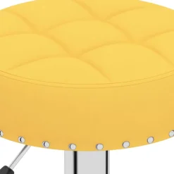 vidaXL Barkrukken 2 st stof mosterdgeel