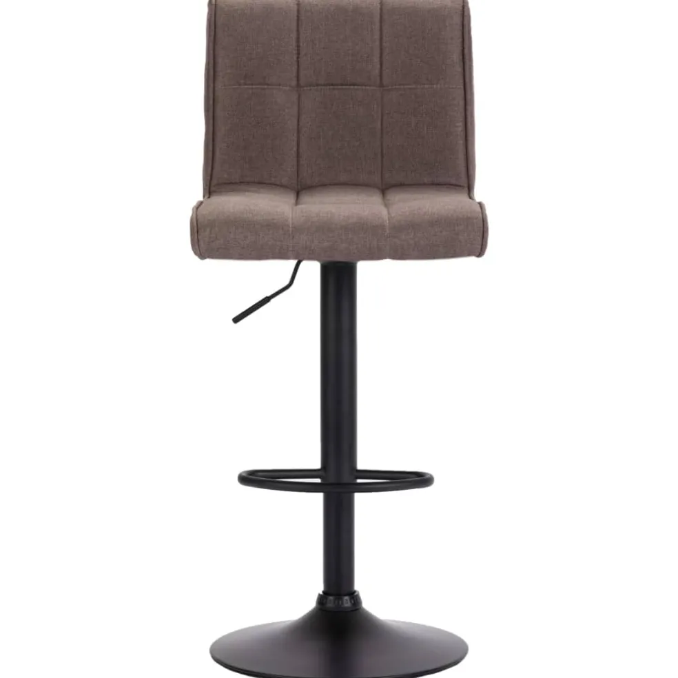 vidaXL Barkrukken 2 st stof taupe
