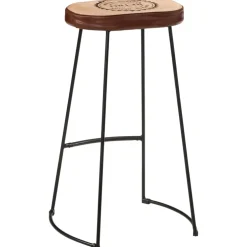 vidaXL Barkrukken 2 st 44x37,5x78 cm donkerbruin