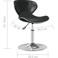 vidaXL Barkruk kunstleer zwart