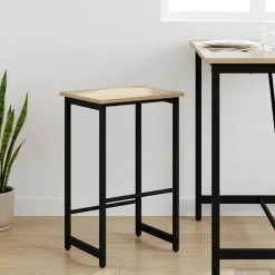 vidaXL Barkruk Sonoma Eiken 40 x 32 x 64 cm Bewerkt hout