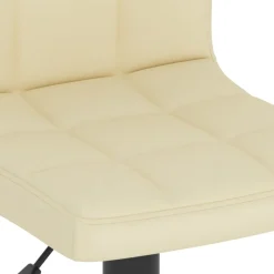 vidaXL Barkruk stof crèmekleurig