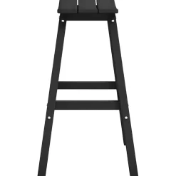 vidaXL Barkruk 2 st Zwart 52 x 43 x 73,5 cm HDPE