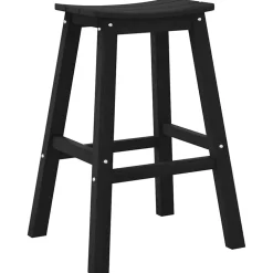 vidaXL Barkruk 2 st Zwart 52 x 43 x 73,5 cm HDPE