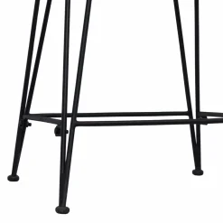 vidaXL Barkruk 2 st Zwart 44 x 45 x 76 cm Rattan en staal