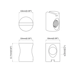 vidaXL Barrelmoeren 2 st zilver M6 x 13 mm Metaal