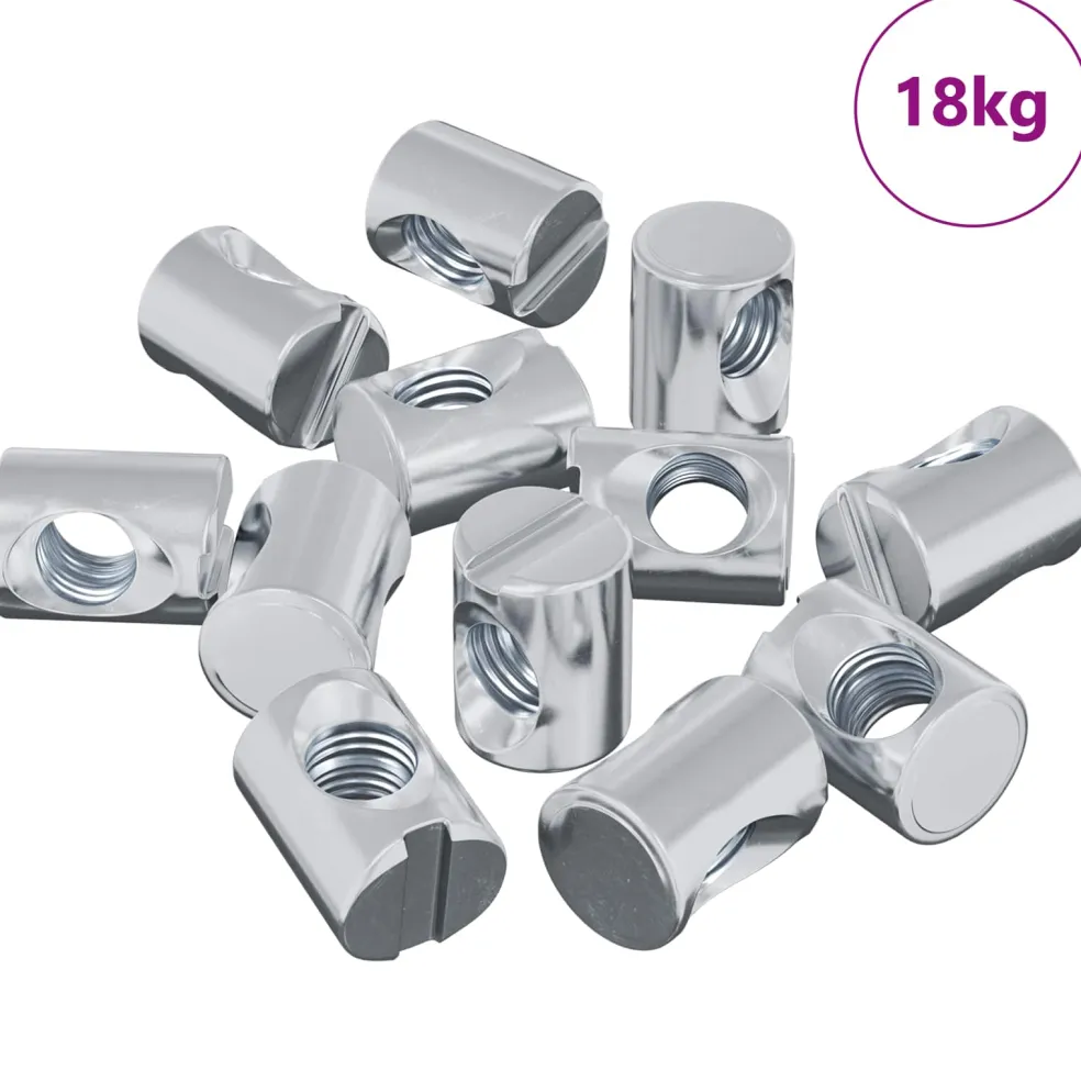 vidaXL Barrel Moer 3462 st zilver M6 x 13 mm IJzer